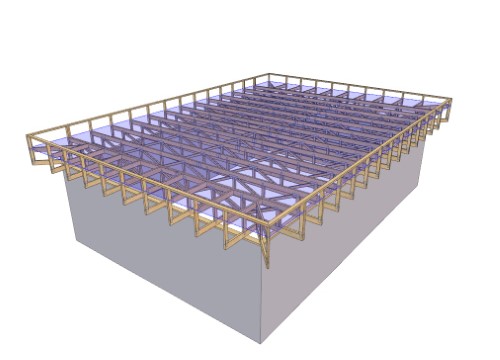 Santvaros mažo nuolydžio stogui